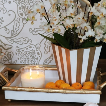 White Color Block Chang Mai Tray