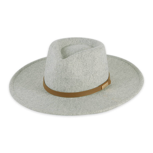 Heathered Wide Brim Hat - Gray