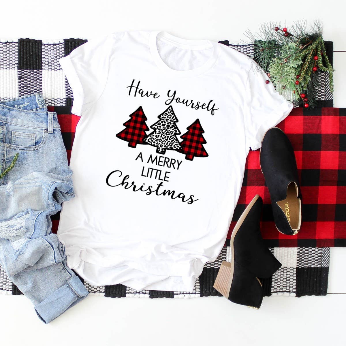 Christmas Graphic Shirt- Have Yourself a Merry Little Christmas - Pink Julep Boutique