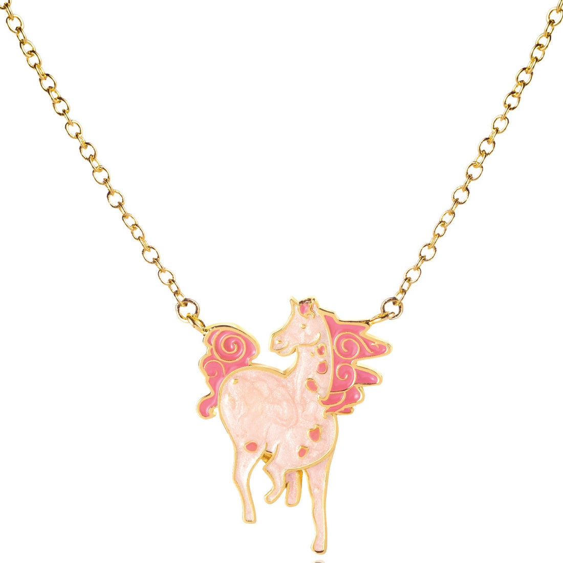 Girl Nation Pink Dancing Pony Necklace