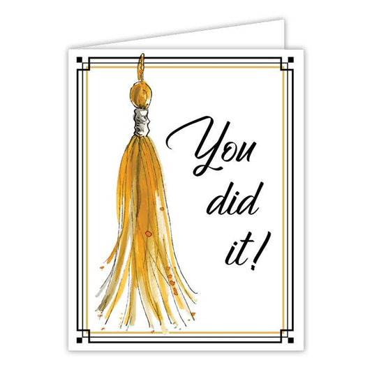 RosanneBeck Collections - You Did It! Gold Tassle Greeting Card