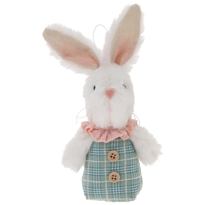 Plaid Bunny Ornament In Assorted 2 Styles
