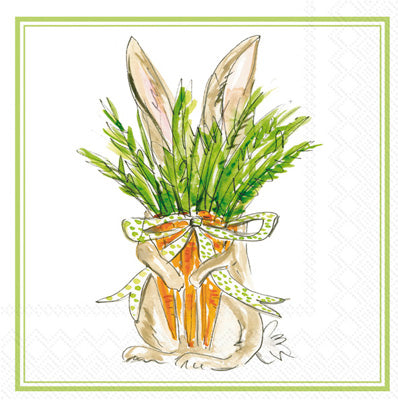 Carrot Bunny Cocktail Napkin