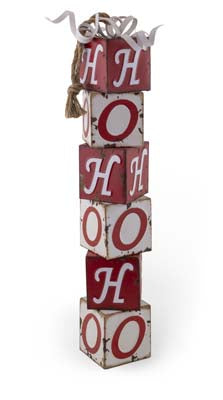 Ho Ho Ho Metal Hanging Blocks