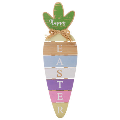 Easter Rainbow Carrot Sign
