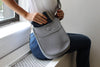 Silver Perforated Neoprene Mini Messenger Bag - Strap Not Included