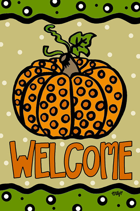 Welcome Pumpkin Flag