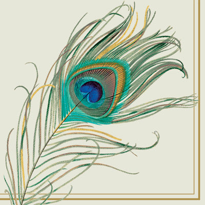 Peacock Feather Cocktail Napkins