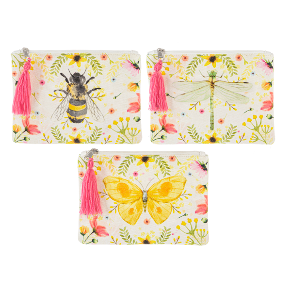 Floral Insect Pouch In Assorted 3 Styles
