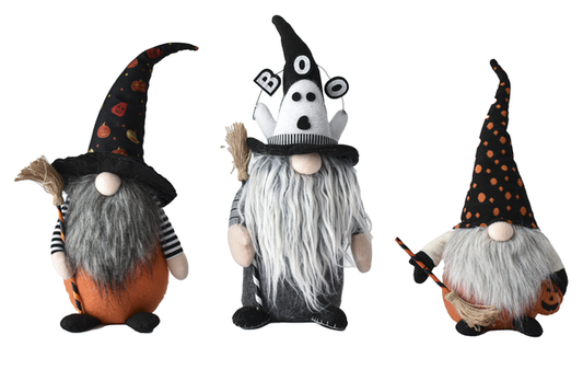 Halloween Gnome Witch Shelf Sitters In 3 Assorted Styles