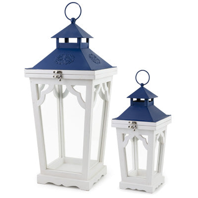 Blue Festive Streetlight Lantern In Assorted Sizes