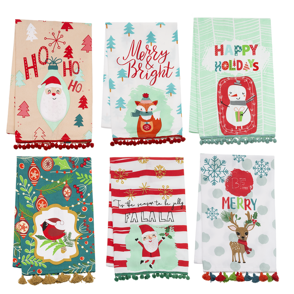 Christmas Tea Towel In 6 Styles