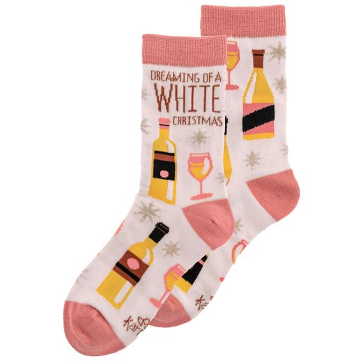 White Christmas Holiday Socks