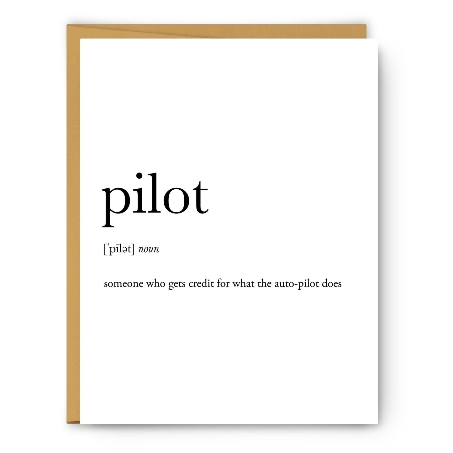 Pilot Definition Greeting Card - Pink Julep Boutique