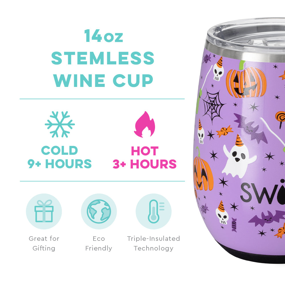Swig Life Halloween 14 oz Insulated Stemless Wine Tumbler