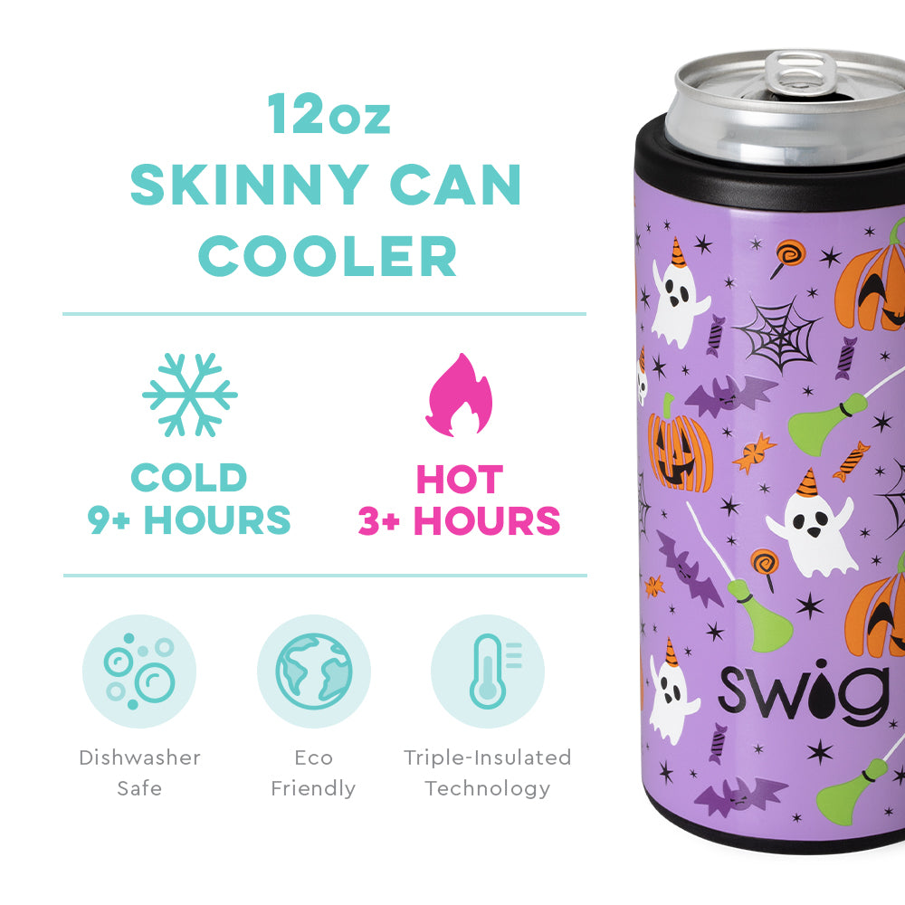 Swig Life Skinny Can Cooler, Stainless Steel, Dishwasher Safe, Triple  Insulated Slim Can Sleeve for 12oz Tall Skinny Can Beverages in Hollydays