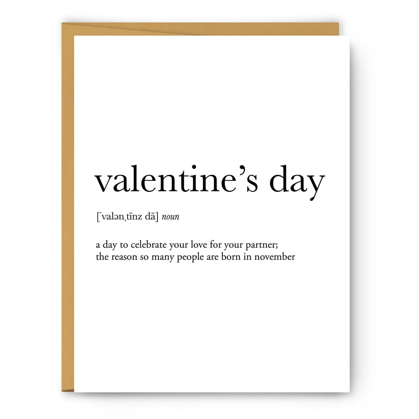 Valentine's Day Definition Greeting Card - Pink Julep Boutique