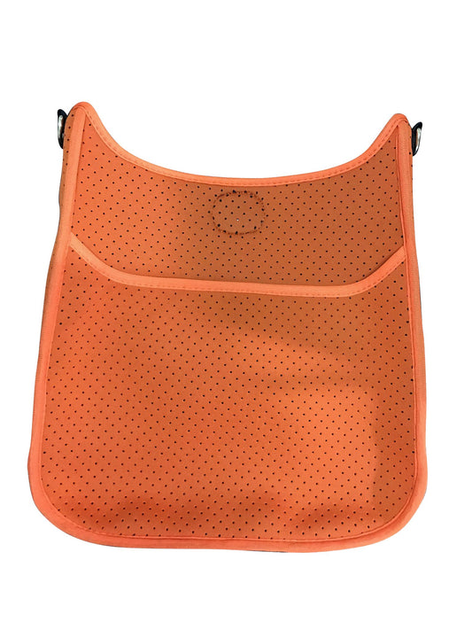 Orange Perforated Neoprene Messenger Bag - Strap Not Included