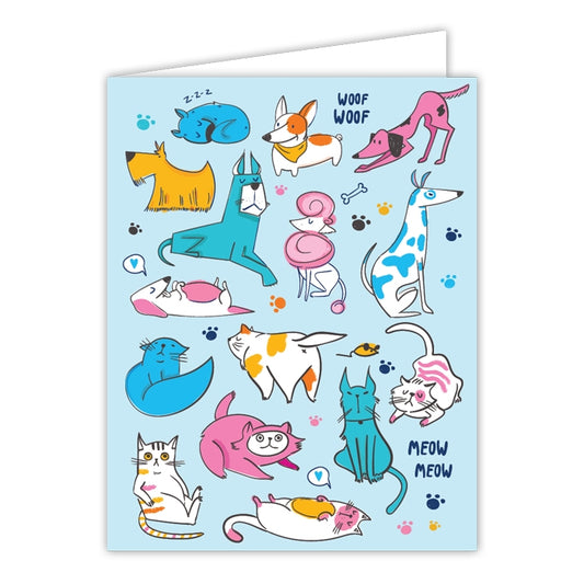 Woof Woof Meow Meow Greeting Card