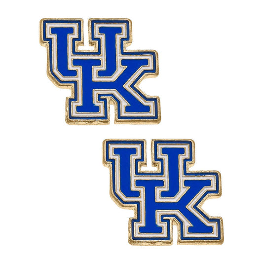 Kentucky Wildcats Enamel Stud Earrings in Blue