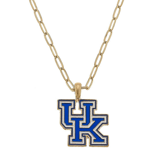 Kentucky Wildcats Enamel Pendant Necklace in Blue