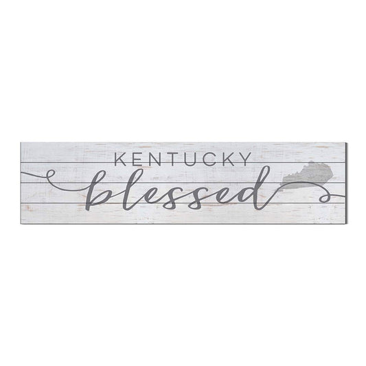 40x10 Kentucky Blessed Weathered Slat Sign - Pink Julep Boutique