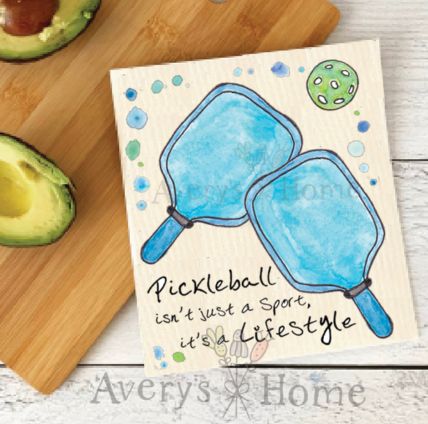 Pickleball - Stay out of my Kitchen! Swedish dishcloth