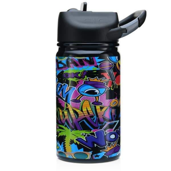 12 oz Graffiti Stainless Steel Kids Water Bottle - Pink Julep Boutique