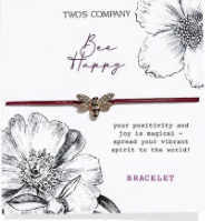 Bee Happy Rhinestone Adjustable Bracelet- Assorted Colors - Pink Julep Boutique