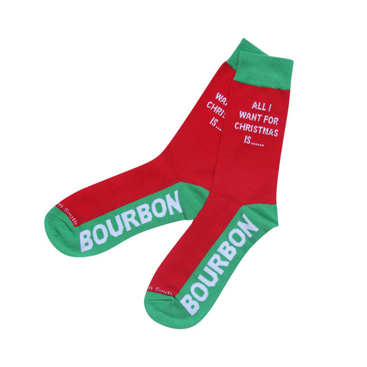 All I Want For Christmas Bourbon Socks