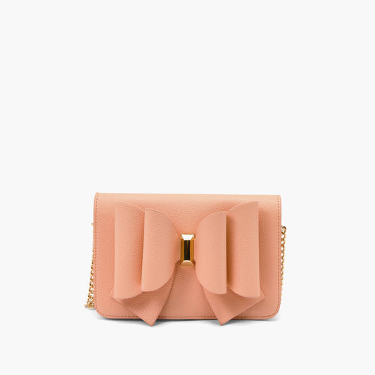 Jane Overflap Bow Crossbody: Coral