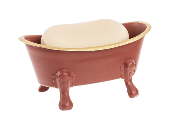 Terracotta Mini Bathtub Soap Dish In 3 Assorted Colors