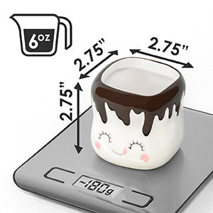 Marshmallow Shaped Hot Chocolate Mugs - Assorted Cute Emoji Styles