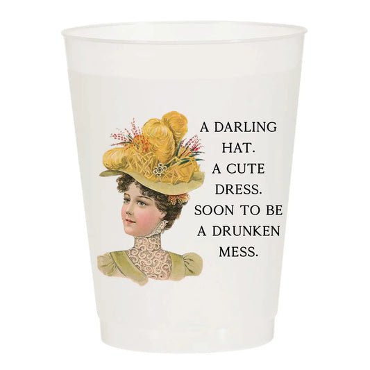 Darling Hat Victorian Kentucky Derby Cups- Set of 6