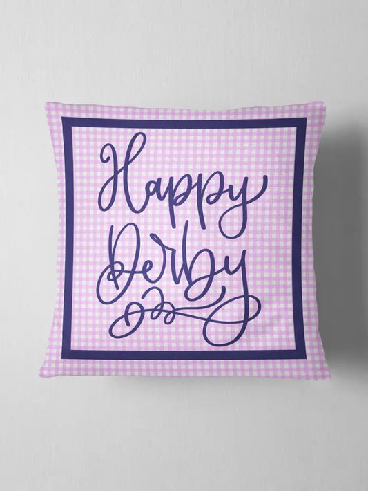 Happy Derby Pink Pillow