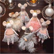 Ballerina Mice Felt Ornament In Assorted Styles