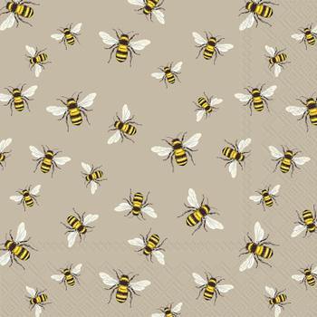 Lovely Bees Paper Lunch Napkins - Pink Julep Boutique