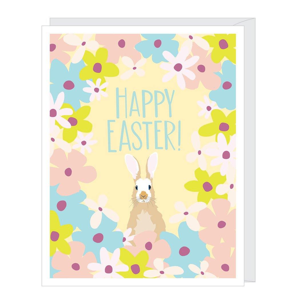 Floral Bunny Easter Card - Pink Julep Boutique