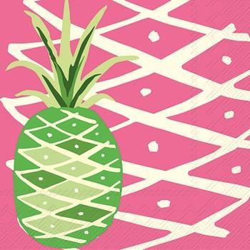 Tropical Pineapple Paper Cocktail Napkins - Pink Julep Boutique
