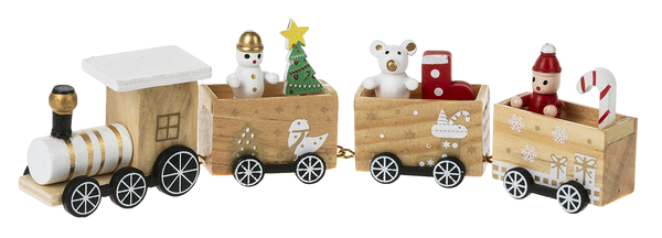 Christmas Train Figurines In Assorted Colors