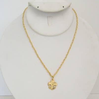 Susan Shaw Gold Fleur De Lis Necklace