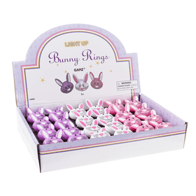 Light Up Bunny Ring In 3 Assorted Colors