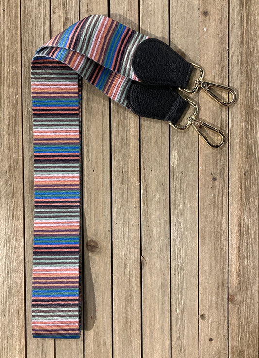 Multicolored Small Striped Bag Strap