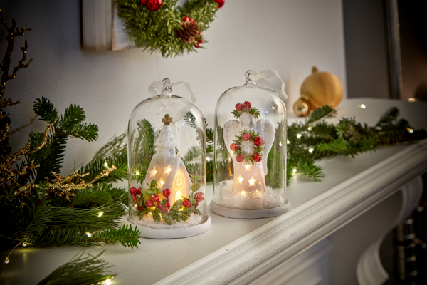 Light-Up Faith Cloche Ornaments In 2 Styles