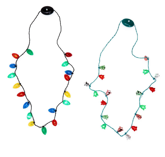 Holiday Light Up Necklace in Assorted 2 Designs