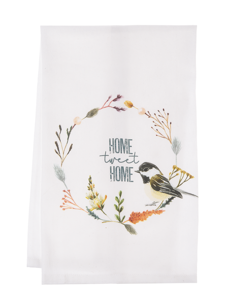 Wildflower & Bird Tea Towel In Assorted 4 Styles