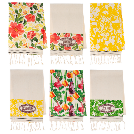 Garden Tea Towel In Assorted 6 Styles