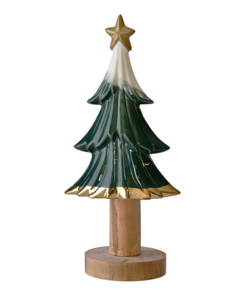 Small Decorative Stoneware Christmas Tree