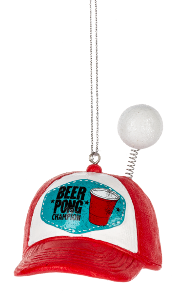 Beer Pong Hat Champion Ornament