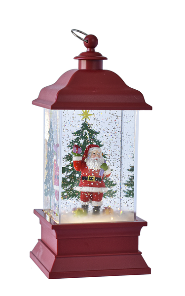 LED Light Up Shimmer Santa w/Gifts Lantern